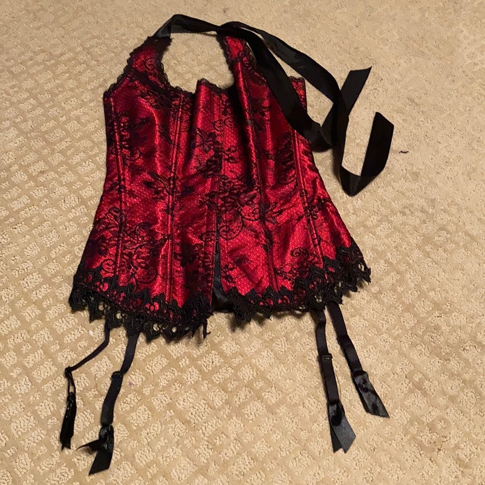 Black and Red Corset